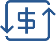 A blue dollar sign with arrows

Description automatically generated